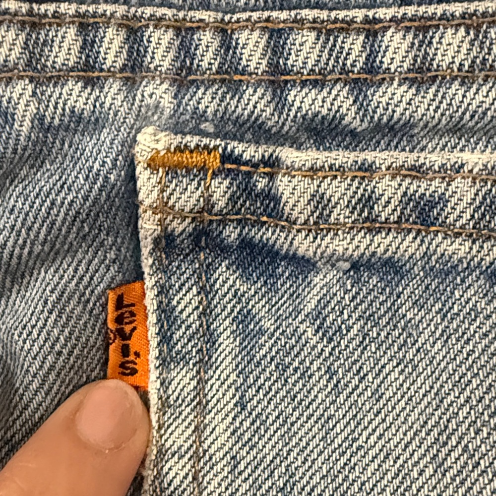 Vintage Levi's 505s Light Blue Denim with Orange Tab